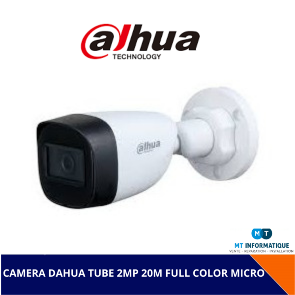 CAMERA DAHUA TUBE 2MP 20M FULL COLOR MICRO